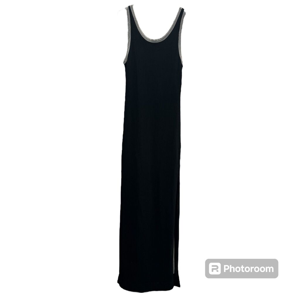 Twenty Montreal Luxury Activewear Mesh Black Grey Maxi Casual Long Tank Dress